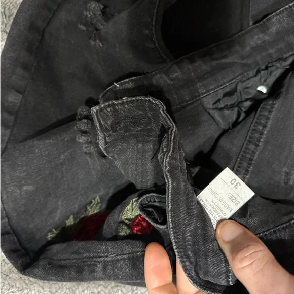 Mens black skinny jeans size 30 pants - Picture 2 of 4